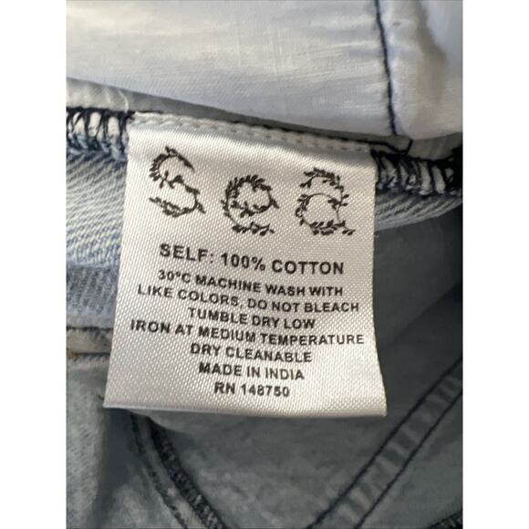 Sea New York Marion Mended Denim Shorts Blue Embroidered Shorts Size 4 - Picture 9 of 14